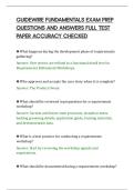 GUIDEWIRE FUNDAMENTALS EXAM PREP&NewLine;QUESTIONS AND ANSWERS FULL TEST&NewLine;PAPER ACCURACY CHECKED