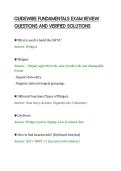 GUIDEWIRE FUNDAMENTALS EXAM REVIEW&NewLine;QUESTIONS AND VERIFIED SOLUTION