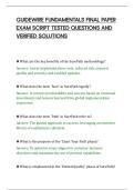 GUIDEWIRE FUNDAMENTALS FINAL PAPER&NewLine;EXAM SCRIPT TESTED QUESTIONS AND&NewLine;VERIFIED SOLUTIONS&NewLine;