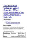 2026&sol;2027 South Australia Collection System Operator&colon; S-Tier Universal Mastery Test Bank & Rationale &lpar;Elite Q&A&rpar;