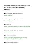 GUIDEWIRE INSURANCE SUITE ANALYST EXAM&NewLine;ACTUAL QUESTIONS AND CORRECT&NewLine;ANSWERS&NewLine;