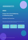 Chamberlain NR602 Primary Care of the Childbearing & Childrearing Family Question Comprehensive Practice Exam with Answers & Detailed Explanations