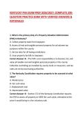 KENTUCKY PVA EXAM PREP 2026&sol;2027&colon; COMPLETE 200-QUESTION PRACTICE BANK WITH VERIFIED ANSWERS & RATIONALES