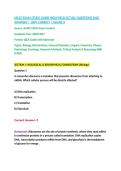MCAT EXAM STUDY GUIDE HIGH-YIELD ACTUAL QUESTIONS AND ANSWERS &vert; 100&percnt; CORRECT &vert; GRADE A
