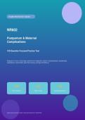 Chamberlain NR602 Postpartum & Maternal Complications Practice Test  Questions with Answers & Detailed Explanations