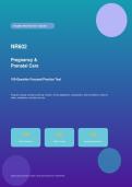 Chamberlain NR602 Pregnancy & Prenatal Care Practice Test Questions with Answers & Detailed Explanations