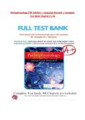 Pathophysiology &lpar;7th Edition&rpar; &ndash; Jacquelyn Banasik &vert; Complete  Test Bank Chapters 1-54    