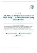 LPN NCLEX-PN 1415&plus; Questions & Answers 2026&sol;2027 &vert; Latest Practical Nursing Exam Review