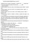 EVR1001 Environmental Science Exam 3 Study Guide &ndash; Units 7 & 8