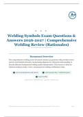 Welding Symbols Exam 20&plus; Questions & Answers 2026&sol;2027 &vert; Comprehensive Welding Review &lpar;Rationales&rpar;