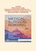 Test Bank&colon; Medical-Surgical Nursing &comma; Concepts for Interprofessional Collaborative Care -10th Edition by Ignatavicius&comma; Workman&comma; Rebar&comma; and Heim Gartner&period;  730&plus; NCLEX-Style Q&A with Rationales