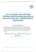 Level 2 Module 29202 Reading Welding Detail Drawings 20&plus; Questions & Answers 2026&sol;2027 &vert; Updated Review &lpar;Rationales&rpar;