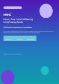 Chamberlain NR602 Primary Care of the Childbearing & Childrearing Family Question Comprehensive Practice Exam with Answers & Detailed Explanations