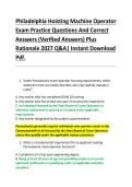 Philadelphia Hoisting Machine Operator &NewLine;Exam Practice Questions And Correct &NewLine;Answers &lpar;Verified Answers&rpar; Plus &NewLine;Rationale 2027 Q&A&vert; Instant Download &NewLine;Pdf&period; 