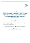 QME Exam Preparation Self-Test 2 45&plus; Questions & Answers 2026&sol;2027 &vert; Updated Review &lpar;Rationales&rpar;