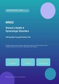 Chamberlain NR602 Women&rsquo;s Health & Gynecologic Disorders Practice Test Questions with Answers & Detailed Explanations
