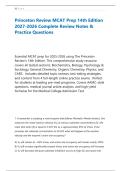 Princeton Review MCAT Prep 14th Edition &NewLine;2027-2026 Complete Review Notes & &NewLine;Practice Questions