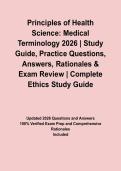 Principles of Health Science&colon; Medical Terminology 2026 &vert; Study Guide&comma; Practice Questions&comma; Answers&comma; Rationales & Exam Review