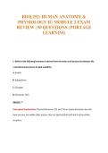 BIOL252&colon; HUMAN ANATOMY &&NewLine;PHYSIOLOGY II &vert; MODULE 2 EXAM&NewLine;REVIEW &vert; 50 QUESTIONS &vert; PORTAGE&NewLine;LEARNING