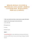 BIOL252&colon; HUMAN ANATOMY &&NewLine;PHYSIOLOGY II W&sol;LAB 2027 &vert; MODULE&NewLine;2 EXAM REVIEW &vert; 50 QUESTIONS &vert;&NewLine;PORTAGE LEARNING