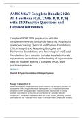 AAMC MCAT Complete Bundle 2026&colon; &NewLine;All 4 Sections &lpar;C&sol;P&comma; CARS&comma; B&sol;B&comma; P&sol;S&rpar; &NewLine;with 240 Practice Questions and &NewLine;Detailed Rationales 