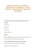 BIOL252&colon; HUMAN ANATOMY &&NewLine;PHYSIOLOGY II MODULE 3 EXAM&NewLine;REVIEW&period; &vert; 50 QUESTIONS &vert; PORTAGE&NewLine;LEARNING