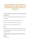BIOL252 MODULE 2 EXAM REVIEW&colon;&NewLine;ENDOCRINE AND CARDIOVASCULAR&NewLine;SYSTEMS&vert; 50 QUESTIONS &vert; PORTAGE&NewLine;LEARNING