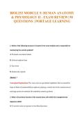 BIOL252 MODULE 5&colon; HUMAN ANATOMY&NewLine;& PHYSIOLOGY II - EXAM REVIEW&vert; 50&NewLine;QUESTIONS &vert; PORTAGE LEARNING