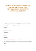 BIOL252 MODULE 9 EXAM REVIEW&colon;&NewLine;DIGESTIVE SYSTEM AND&NewLine;METABOLISM&vert; 50 QUESTIONS &vert;&NewLine;PORTAGE LEARNING