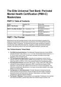 The Elite Universal Test Bank&colon; Perinatal Mental Health Certification &lpar;PMH-C&rpar; Masterclass &vert; 2026&sol;2027 Edition