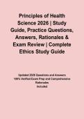 Principles of Health Science 2026 &vert; Study Guide&comma; Practice Questions&comma; Answers&comma; Rationales & Exam Review
