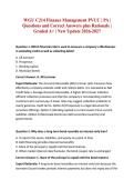 WGU C214 Finance Management PVCC &vert; PA &vert; Questions and Correct Answers plus Rationale &vert; Graded A&plus; &vert; New Update 2026-2027