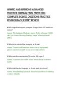 HAMRIC AND HANSONS ADVANCED&NewLine;PRACTICE NURSING FINAL PAPER 2026&NewLine;COMPLETE SOLVED QUESTIONS PRACTICE&NewLine;REVISION PACK EXPERT REVIEW