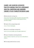HAMRIC AND HANSONS ADVANCED&NewLine;PRACTICE NURSING PRACTICE ASSESSMENT&NewLine;2026 FULL QUESTIONS AND ANSWERS&NewLine;GRADED A PLUS COMPLETE REVISION GUIDE
