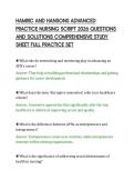HAMRIC AND HANSONS ADVANCED&NewLine;PRACTICE NURSING SCRIPT 2026 QUESTIONS&NewLine;AND SOLUTIONS COMPREHENSIVE STUDY&NewLine;SHEET FULL PRACTICE SET