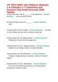 IVY TECH APHY 101 Midterm &lpar;Modules 1-4 &lpar;Chapters 1-7&rpar; Questions and Answers &lpar;Top Grade Assured&rpar; 2026