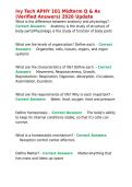 Ivy Tech APHY 101 Midterm Q & As &lpar;Verified Answers&rpar; 2026 Update