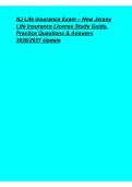 NJ Life Insurance Exam 2026&sol;2027 &ndash; New Jersey Life Insurance License Study Guide&comma; Practice Questions & Answers