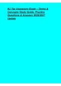 NJ Tax Assessors Exam 2026&sol;2027 &ndash; New Jersey Tax Assessor Terms & Concepts Study Guide&comma; Practice Questions & Answers