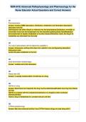 NUR-641E Advanced Pathophysiology and Pharmacology for the&NewLine;Nurse Educator Actual Questions and Correct Answers