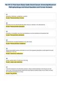 Nur 641 E Final Exam Study Guide Grand Canyon University&lpar;Advanced&NewLine;Pathophysiology and Actual Questions and Correct Answers