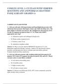 COMLEX LEVEL 2- CE EXAM WITH VERIFIED &NewLine;QUESTIONS AND ANSWERS&vert;&vert; GUARANTEED &NewLine;PASS&vert;&vert; ALREADY GRADED A&plus;