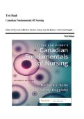 Test Bank&NewLine;Canadian Fundamentals Of Nursing&NewLine;&NewLine;&NewLine;Patricia A&period; Potter&comma; &vert;COMPLETE VERSION&lpar;2026&rpar;