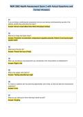 NUR 2092 Health Assessment Exam 2 with Actual Questions and&NewLine;Correct Answers