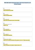 NUR 2092 Health Assessment Exam 2 with Actual Questions and&NewLine;Correct Answers
