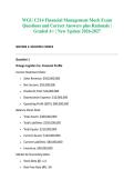 WGU C214 Financial Management Mock Exam Questions and Correct Answers plus Rationale &vert; Graded A&plus; &vert; New Update 2026-2027