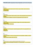 NUR 2092 Health Assessment Actual Questions and Correct Answers