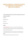 BIOL251 MODULE 4&colon; NERVOUS SYSTEM&NewLine;EXAM REVIEW&vert; 50 QUESTIONS &vert;&NewLine;PORTAGE LEARNING