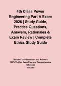 4th Class Power Engineering Part A Exam 2026 &vert; Study Guide&comma; Practice Questions&comma; Answers&comma; Rationales & Exam Review