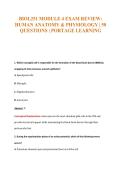 BIOL251 MODULE 4 EXAM REVIEW&colon;&NewLine;HUMAN ANATOMY & PHYSIOLOGY &vert; 50&NewLine;QUESTIONS &vert; PORTAGE LEARNING